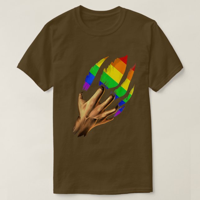 Fantastisk Flagga, dvs. LGBTQ plus utfall av Pride T Shirt (Design framsida)
