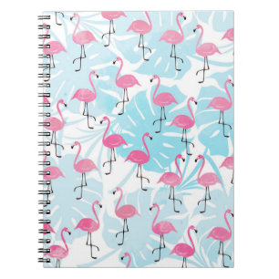Fantastisk flamingos och monstera löv anteckningsbok