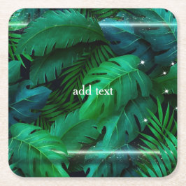 Fantastisk fluorescerande tropisk palm underlägg papper kvadrat