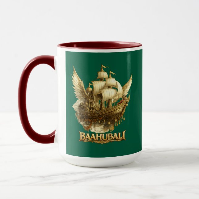 Fantastisk flygande fartygs konstdesign kaffemugg  (Vänster)
