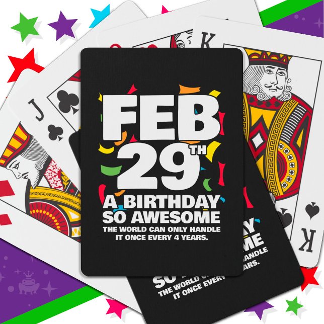 Fantastisk-födelsedag 2024 Bladdag-blyfritt år 29  Casinokort (Skapare uppladdad)