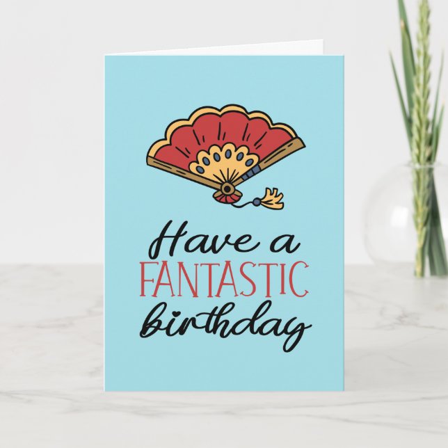Fantastisk födelsedag Cute Fläkt Pun Funny Birthda Kort (Framsida)
