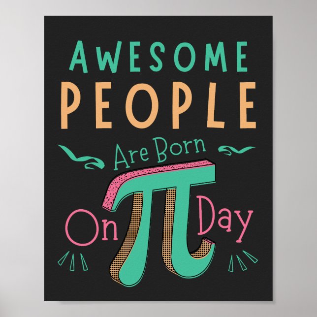 Fantastisk föds på pi-dagen Lycklig pi-dagen Poster (Framsidan)