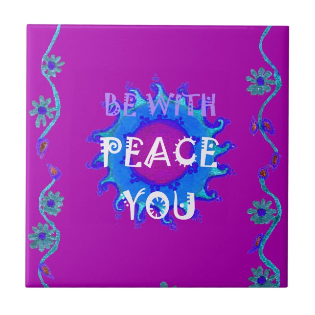 Fantastisk för vacker gyllene gult kakelplatta (Framsidan)