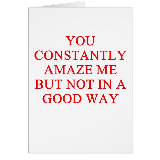 fantastisk förolämpning hälsningskort (Framsidan)