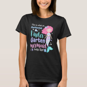 Fantastisk Förskole Mermaid 1:a Första Dag På Förs T Shirt