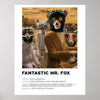 Fantastisk Fox-minimalisten Poster