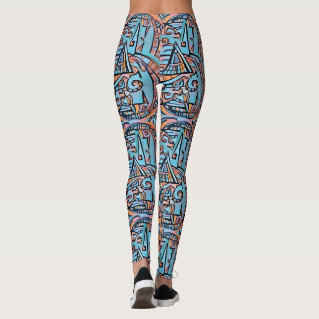 Fantastisk Fractaler Leggings (Baksida)