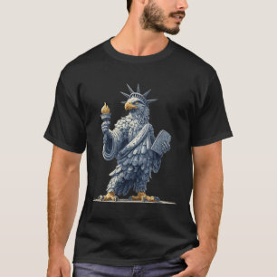 Fantastisk frihetsstatus med en hög kostym för poj t shirt