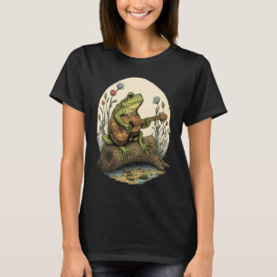 Fantastisk Frog som spelar Guitar Frog spelar Banj T Shirt