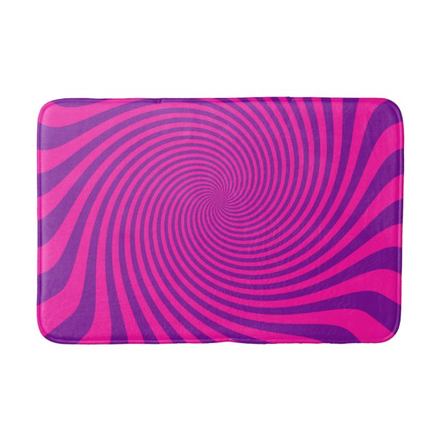 Fantastisk Fuchsia Swirl-design Anpassa detta Badrumsmatta (Framsidan)