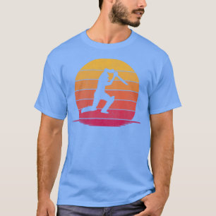 Fantastisk Funny Cricket Gift Hobby Silhouette Sun T Shirt