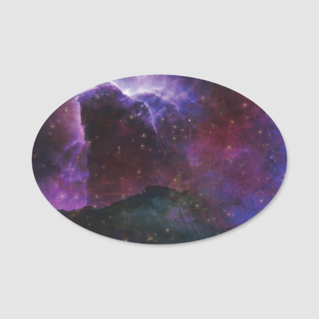 Fantastisk Galaxy Rymden Mönster Namnbricka (Framsida)