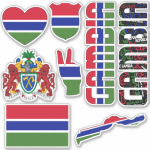 Fantastisk Gambia formar nationella symboler Klistermärken