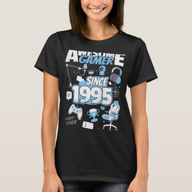 Fantastisk Gamer sedan 1995 - installation av Boy  T Shirt (Framsida)