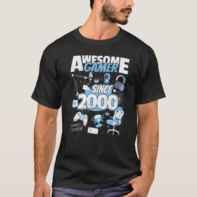 Fantastisk Gamer sedan 2000 - installation av Boy  T Shirt (Framsida)