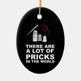 Fantastisk gåva med sytlar Pricks i världen Julgransprydnad Keramik