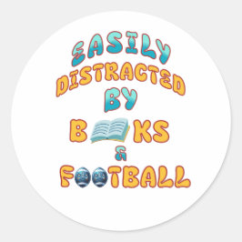 Fantastisk gåva till dem som kärlek bokar & Footba Runt Klistermärke