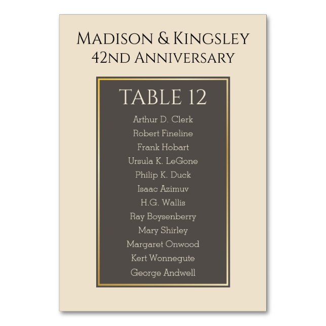 Fantastisk Generisk Evenemang Färgrik Fab Bordnumm Bordsnummer (Framsidan)