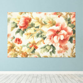 Fantastisk Gentle Exquisite Flowers, Löv. Färgning Canvastryck