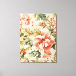 Fantastisk Gentle Exquisite Flowers, Löv. Färgning Canvastryck