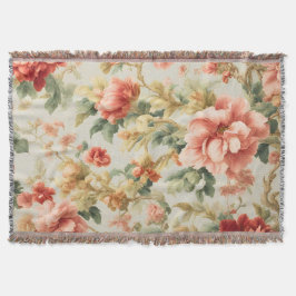 Fantastisk Gentle Exquisite Flowers, Löv. Färgning Filt