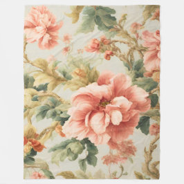 Fantastisk Gentle Exquisite Flowers, Löv. Färgning Fleecefilt