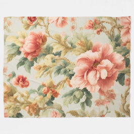 Fantastisk Gentle Exquisite Flowers, Löv. Färgning Fleecefilt