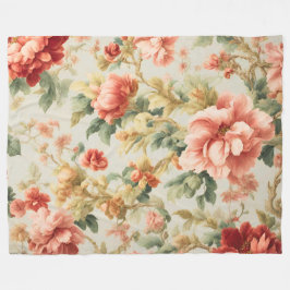 Fantastisk Gentle Exquisite Flowers, Löv. Färgning Fleecefilt