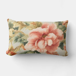 Fantastisk Gentle Exquisite Flowers, Löv. Färgning Lumbarkudde