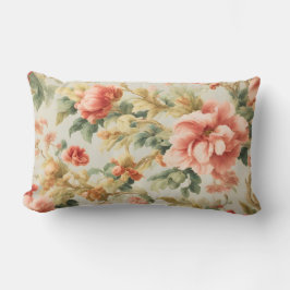 Fantastisk Gentle Exquisite Flowers, Löv. Färgning Lumbarkudde