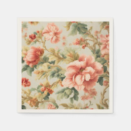 Fantastisk Gentle Exquisite Flowers, Löv. Färgning Pappersservett
