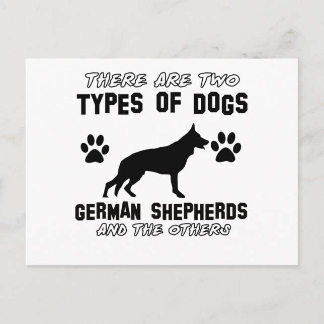 Fantastisk germanska shepherd-design vykort (Framsida)