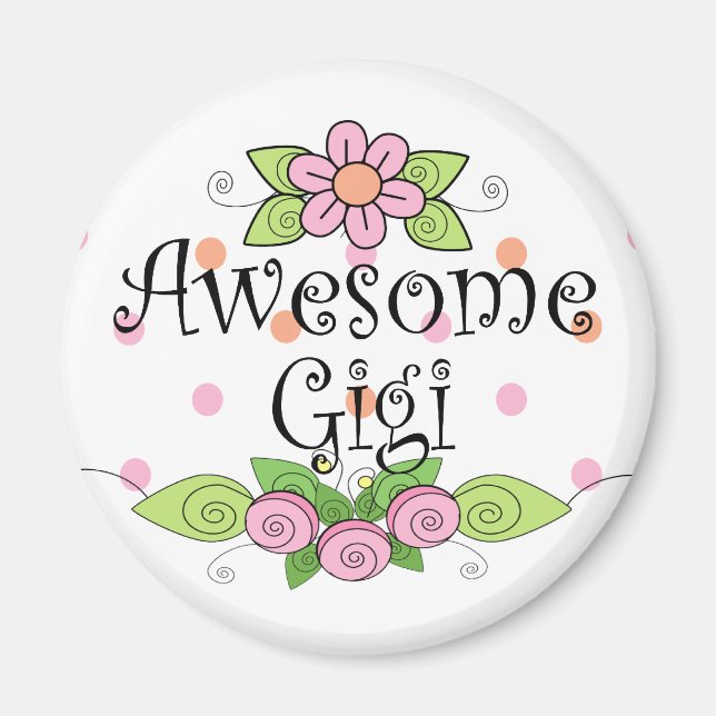 Fantastisk Gigi T-Shirt Magnet (Framsidan)