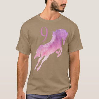 Fantastisk Girls 9:e födelsedag, vattenfärg 9 år T Shirt