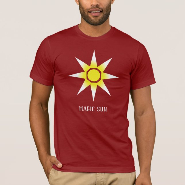 Fantastisk Glad Magisk Sol T-Shirt Top (Framsida)