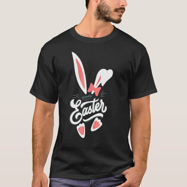 Fantastisk Glad påsk för Coola Påsk Dag Bunny T Shirt (Framsida)