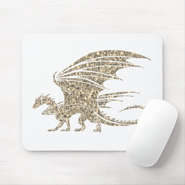 Fantastisk Golden Mosaic Dragon Musmatta (Med mus)