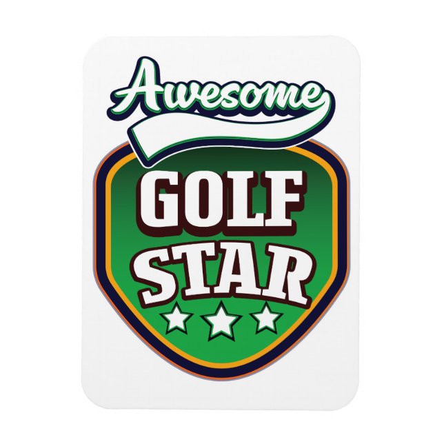 Fantastisk golfstjärna  magnet (Vertikal)