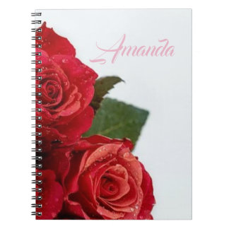 Fantastisk Gorgous Beautiufl Romantic Röd ros Anteckningsbok