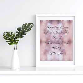 Fantastisk Grace Bokeh Rosa Illuminated Poster