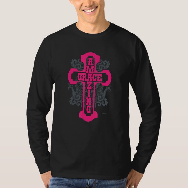Fantastisk Grace Celtic Kor Christian Faith Bible T Shirt (Framsida)