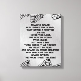 Fantastisk Grace Christian Hymn Lyrics Canvastryck