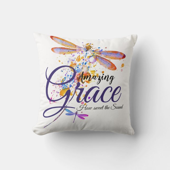 Fantastisk Grace Dragonfly splatter Kudde (Framsida)