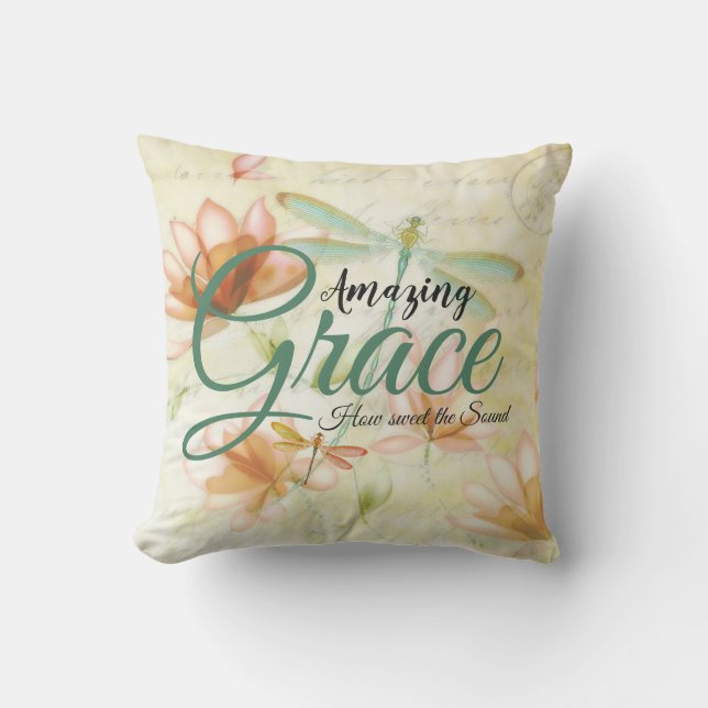 Fantastisk Grace Flowers och Dronfly Kudde (Framsida)