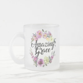 Fantastisk Grace hur söt Blommigten Ljud är Frostad Glasmugg