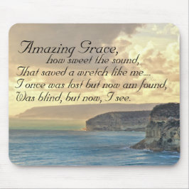 Fantastisk Grace Hymn Ocean Sunset Mousepad Musmatta