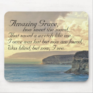 Fantastisk Grace Hymn Ocean Sunset Mousepad Musmatta