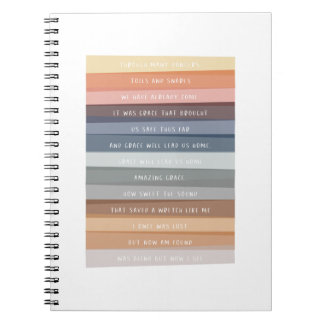 Fantastisk Grace Lyric Colorful Rand Anteckningsbok