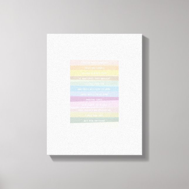Fantastisk Grace Lyric Rainbow Colorful Canvas Art (Framsida)